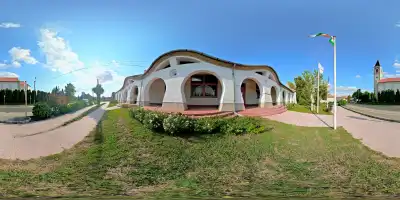Gemeinehaus in Fertőhomok am Neusiedlersee auf einem 360°-Panorama