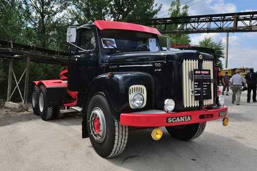 1969 Scania-Vabis L110 beim Oldtimer-Nutzfahrzeugtreffen 2016 im Kieswerk Ebenhöh