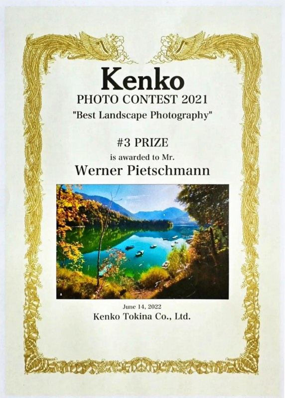 Auszeichnung Kenko Photo Contest 2021 Best Landscape Photography Award