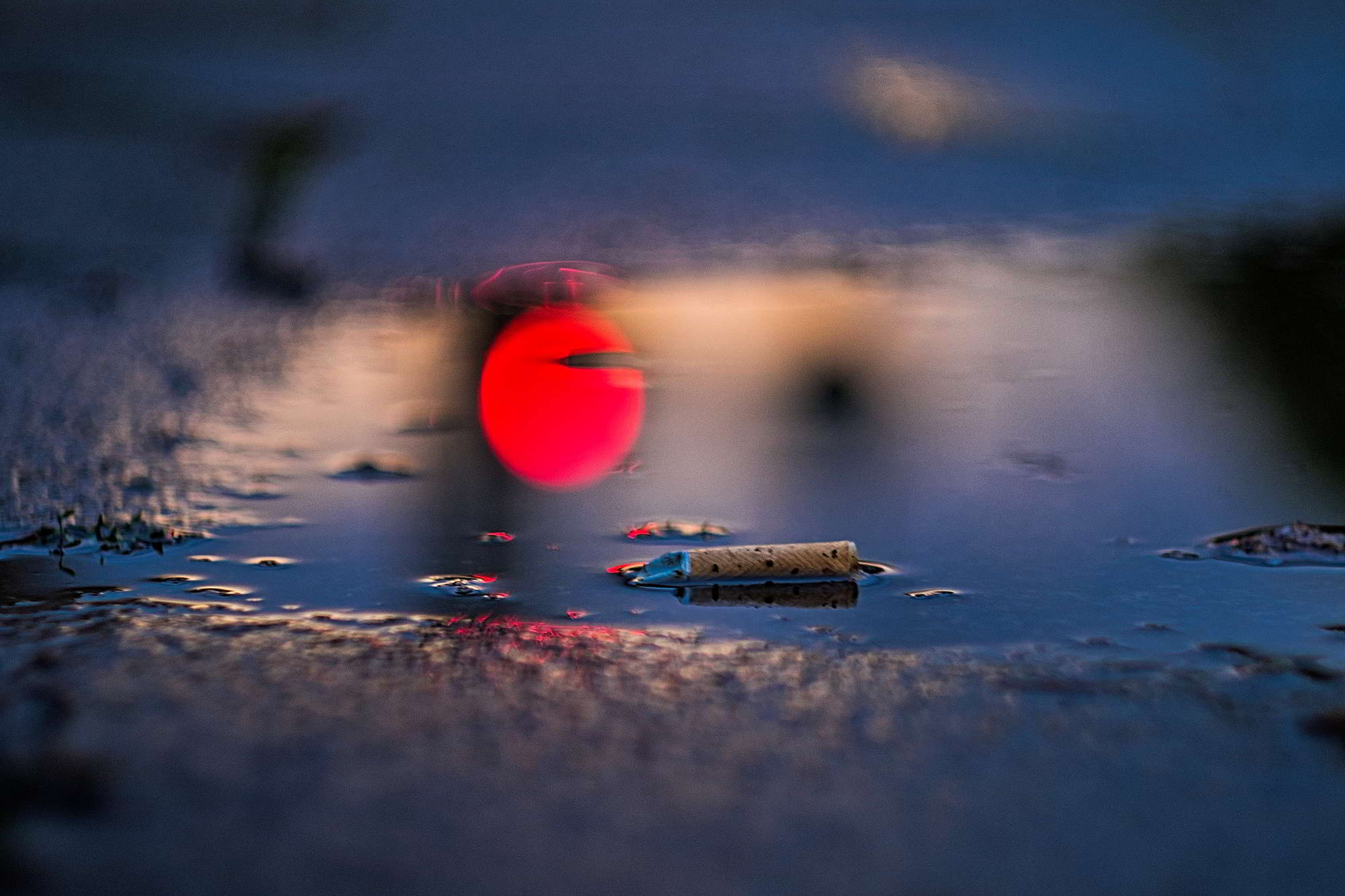 Zigarettenkippe in Pfütze (Foto: © Werner Pietschmann)