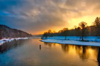 Die Isar im Winter