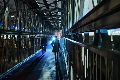 Behelfsbrücke neben der Ludwigsbrücke über die Isar in München