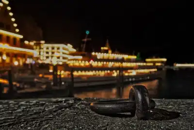 Nachtaufnahme im Lindauer Hafen