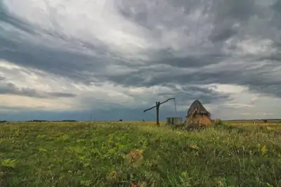 Schilfhütte und Ziehbrunnen sind typisch für den Seewinkel